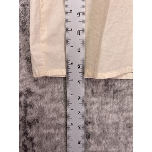 Mille Resort & Travel Top XXS Womens Cream Ruffle Cotton Off Shoulder Blouse - Picture 6 of 8